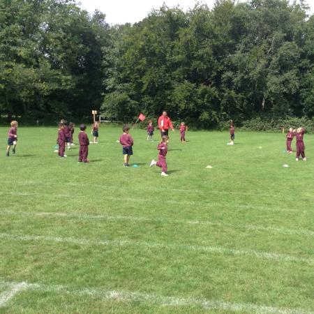 Reception pupils enjoying school
